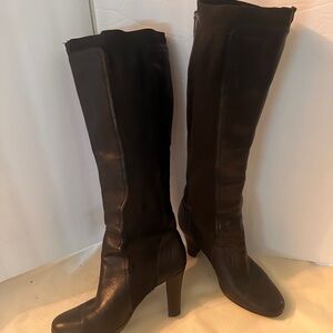 Tahari Black Knee-High Heeled Boots